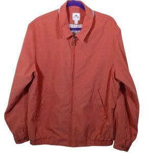 Peter Millar Mens Collared Harrington Microsuede Lined Bomber Golf Jacket size L